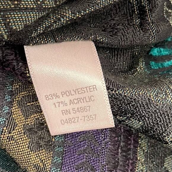 Satin Tapestry Jacket Size Large Dark Romantic Whimsigoth Witchy Artsy Brocade - Picture 8 of 13
